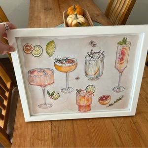 Framed cocktail picture